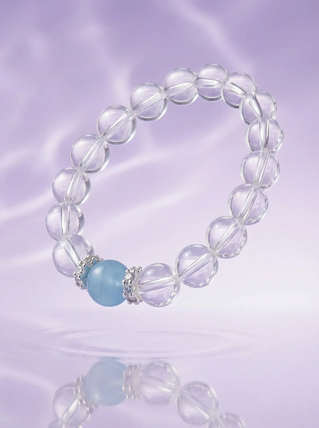 Clear Quartz & Aquamarine Bracelet