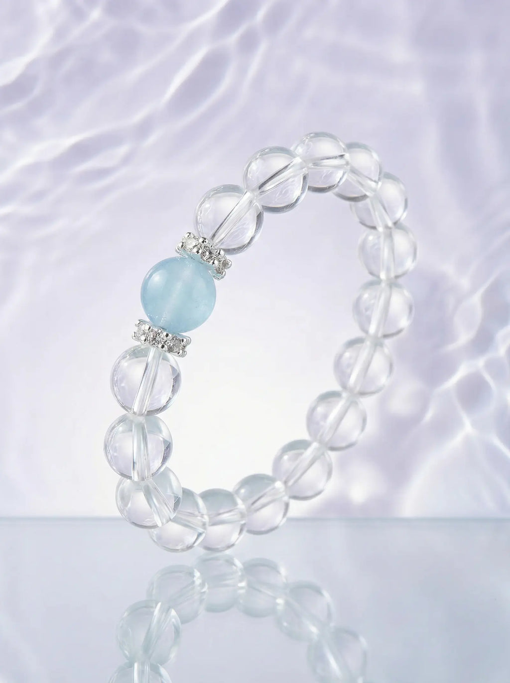 Clear Quartz & Aquamarine Bracelet