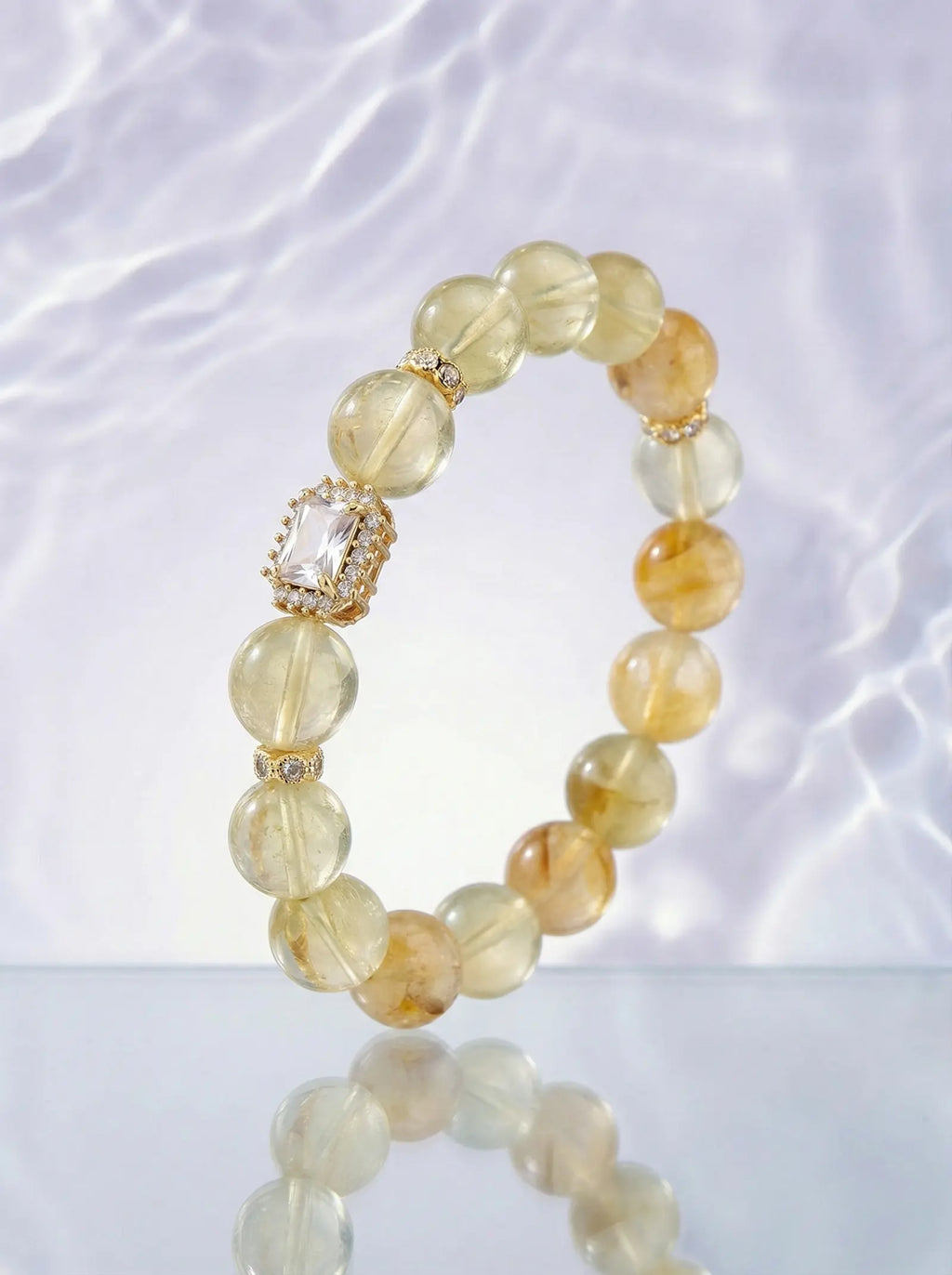 Yellow Pyramid Quartz Bracelet