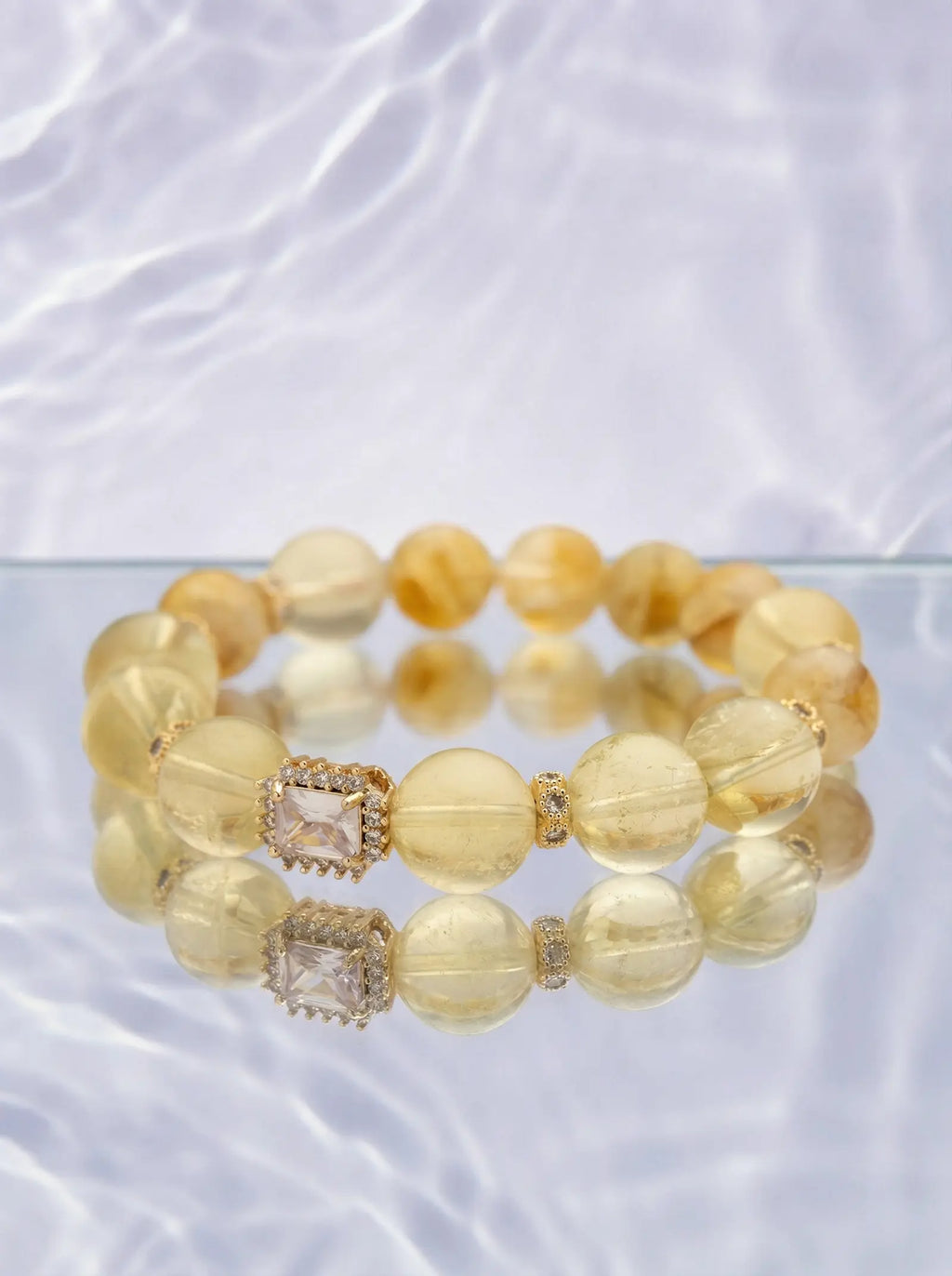 Yellow Pyramid Quartz Bracelet