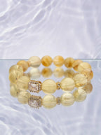 Yellow Pyramid Quartz Bracelet