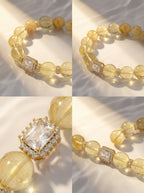 Yellow Pyramid Quartz Bracelet