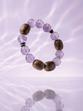 Hibiscus Amethyst & Scented Wood Bracelet