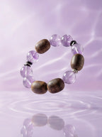 Hibiscus Amethyst & Scented Wood Bracelet