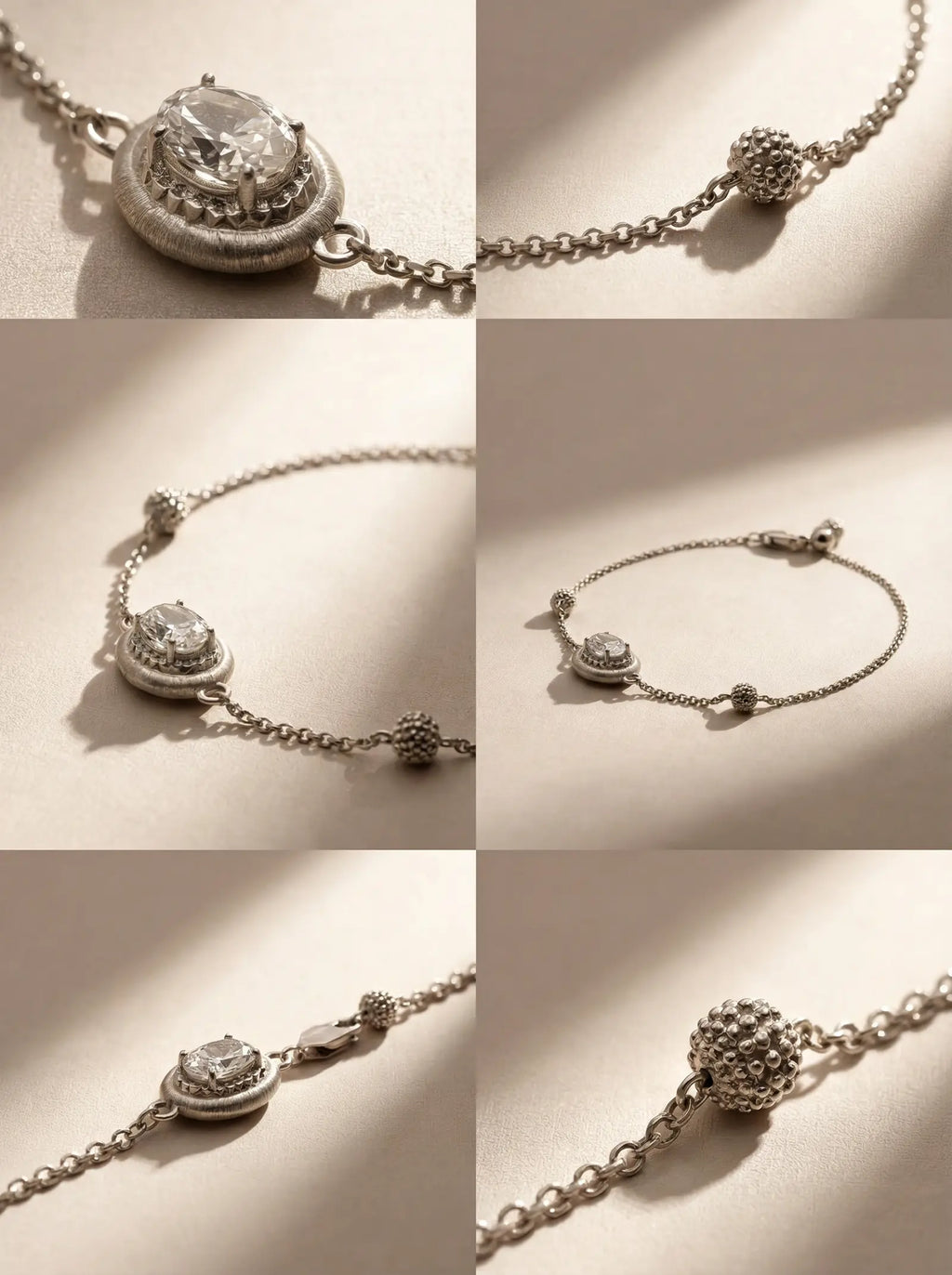 S925 Silver Brushed Pigeon Egg Bracelet (Adjustable)