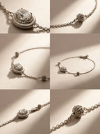 S925 Silver Brushed Pigeon Egg Bracelet (Adjustable)