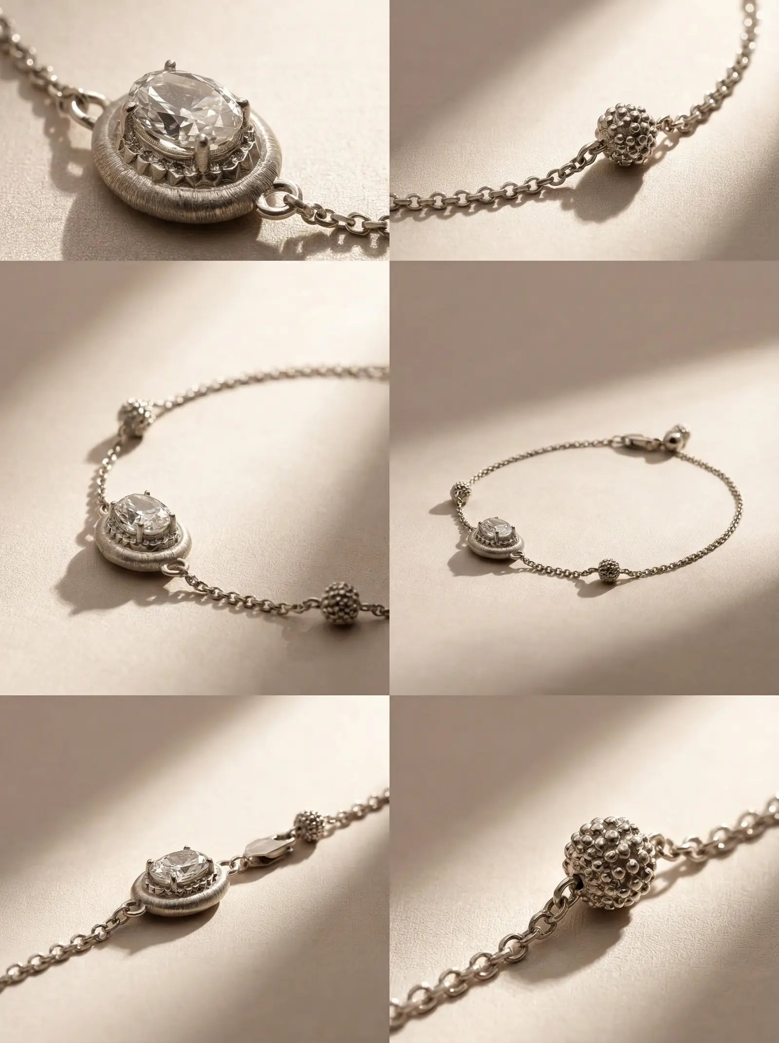 S925 Silver Brushed Pigeon Egg Bracelet (Adjustable)