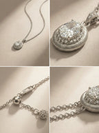S925 Silver Brushed Pigeon Egg Necklace