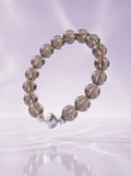 Smoky Quartz Beaded Bracelet with Silver