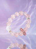 Pink Snow & Strawberry Quartz Bracelet