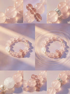 Pink Snow & Strawberry Quartz Bracelet