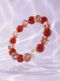 Red Phantom Quartz & Agate Bracelet