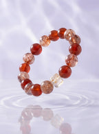 Red Phantom Quartz & Agate Bracelet
