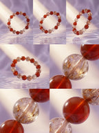 Red Phantom Quartz & Agate Bracelet