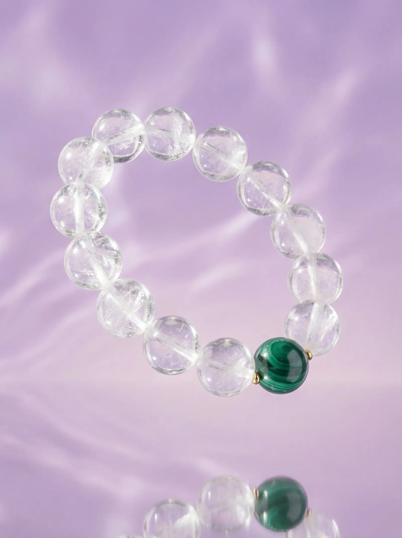 Snow Shadow & Emerald Green Bracelet