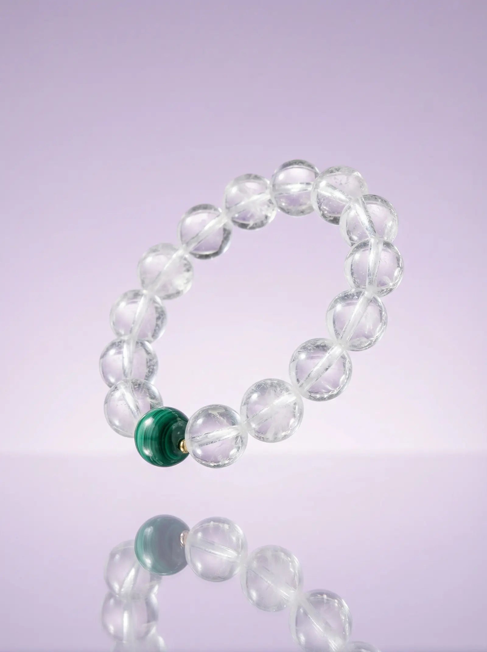 Snow Shadow & Emerald Green Bracelet