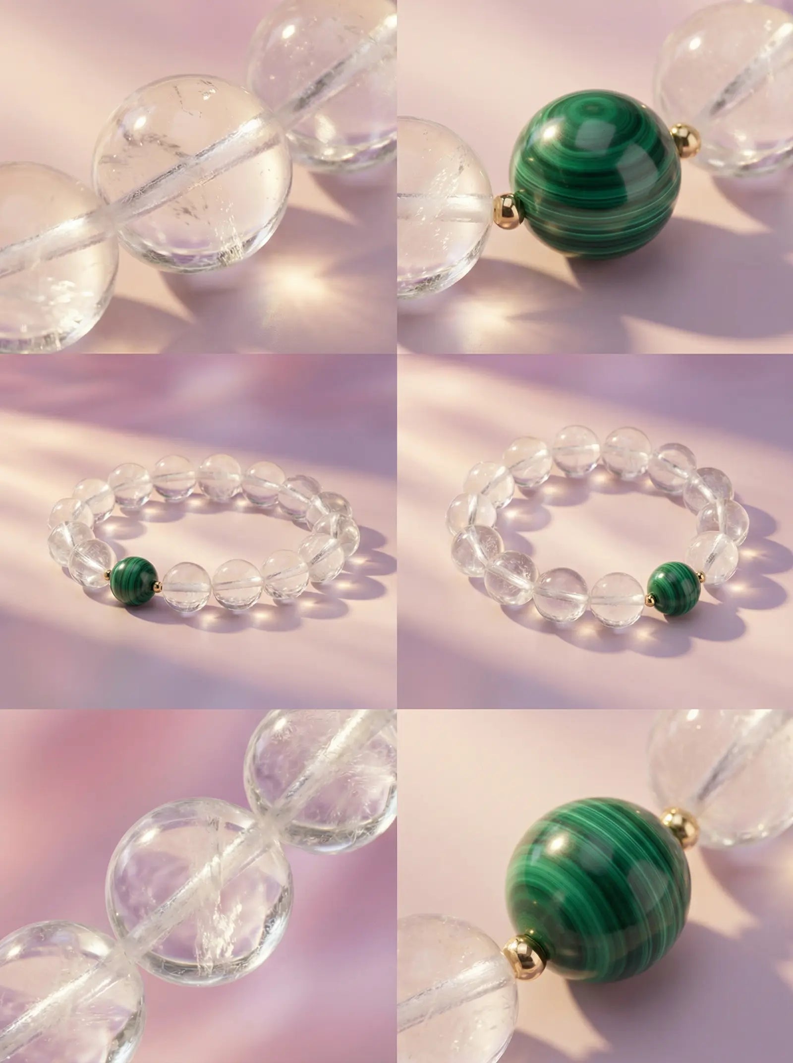 Snow Shadow & Emerald Green Bracelet