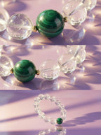 Snow Shadow & Emerald Green Bracelet