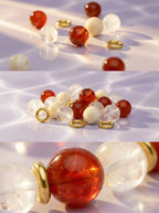 White Phantom & Red Agate Bracelet
