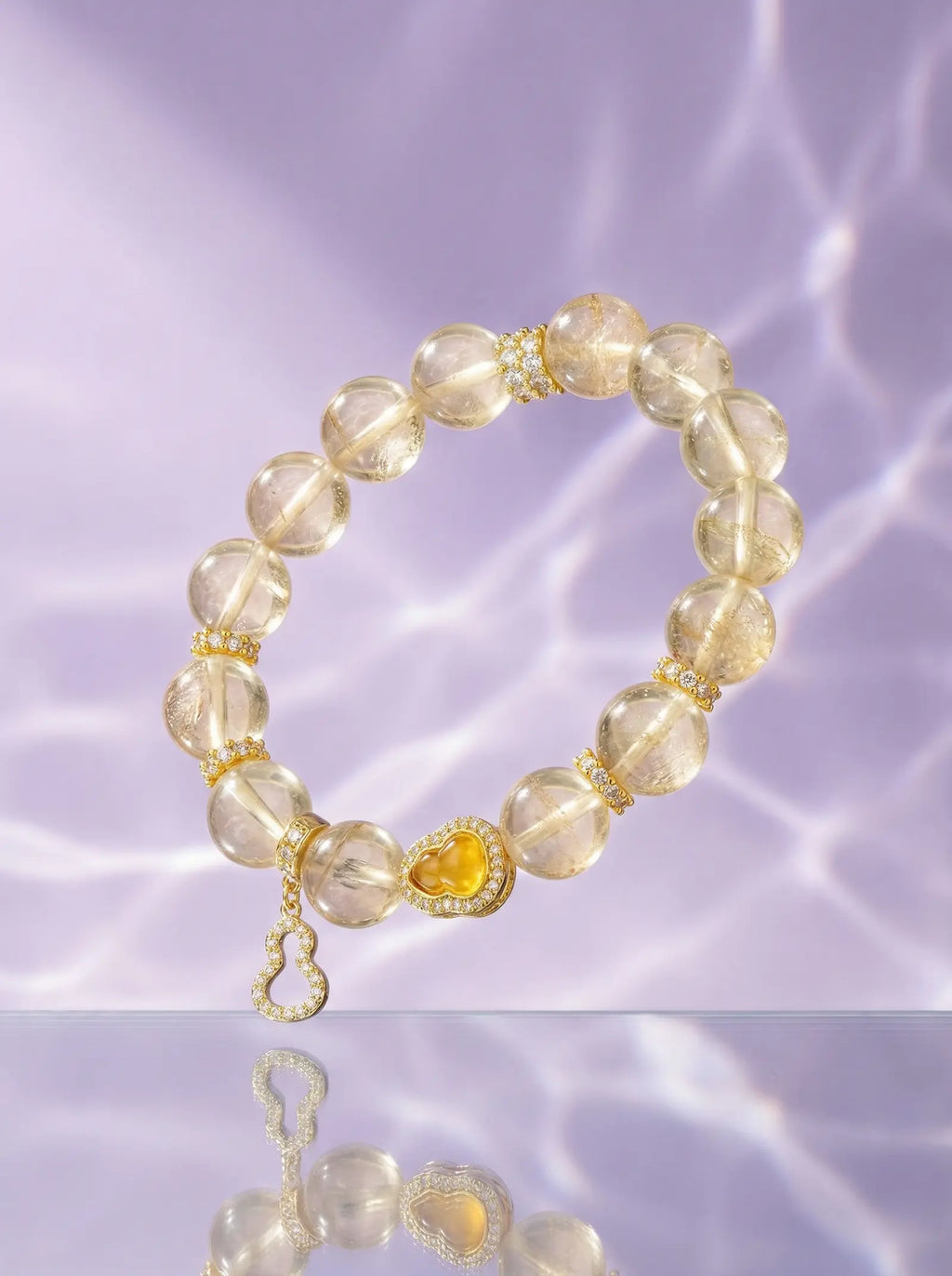 Yellow Pyramid Quartz Bracelet