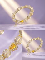 Yellow Pyramid Quartz Bracelet