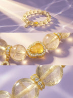Yellow Pyramid Quartz Bracelet