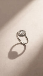 S925 Silver Brushed Oval Ring (Adjustable)