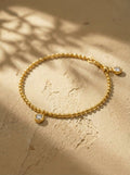 S925 Silver Bubble Laser Bead Bracelet (Gold Plated)