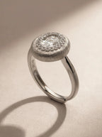 S925 Silver Brushed Oval Ring (Adjustable)