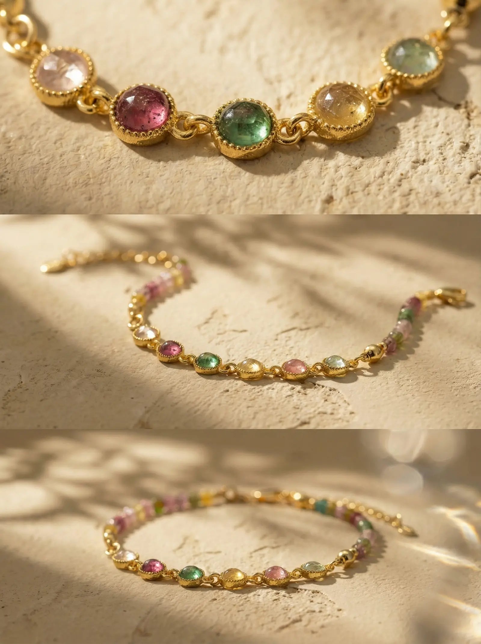 S925 Silver Natural Tourmaline Bracelet