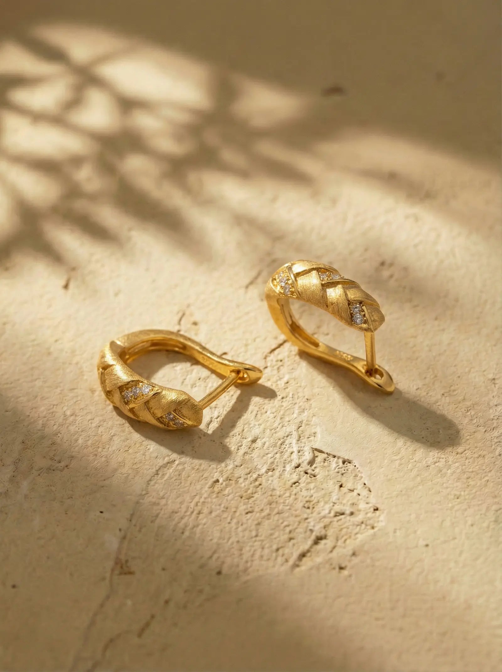 S925 Silver Wheat Woven Earrings