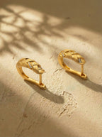 S925 Silver Wheat Woven Earrings