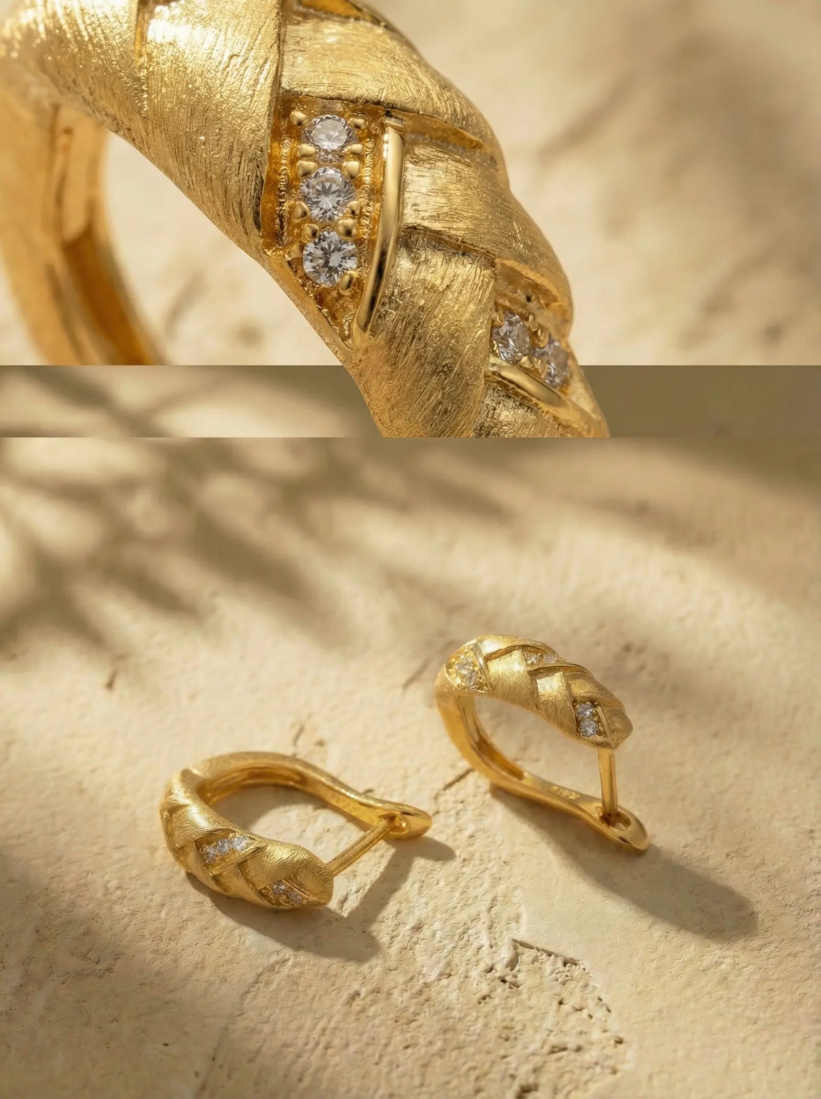 S925 Silver Wheat Woven Earrings