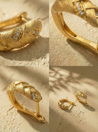 S925 Silver Wheat Woven Earrings