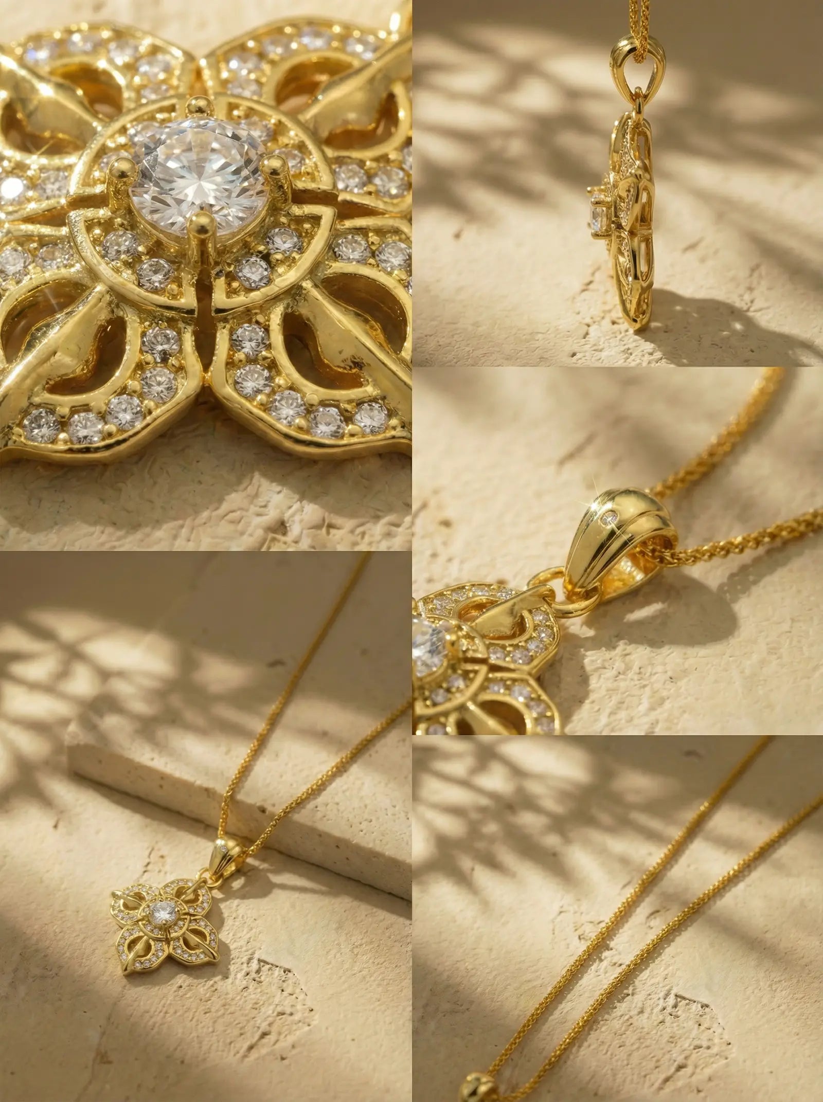 S925 Silver Vajra Four-Leaf Flower Necklace