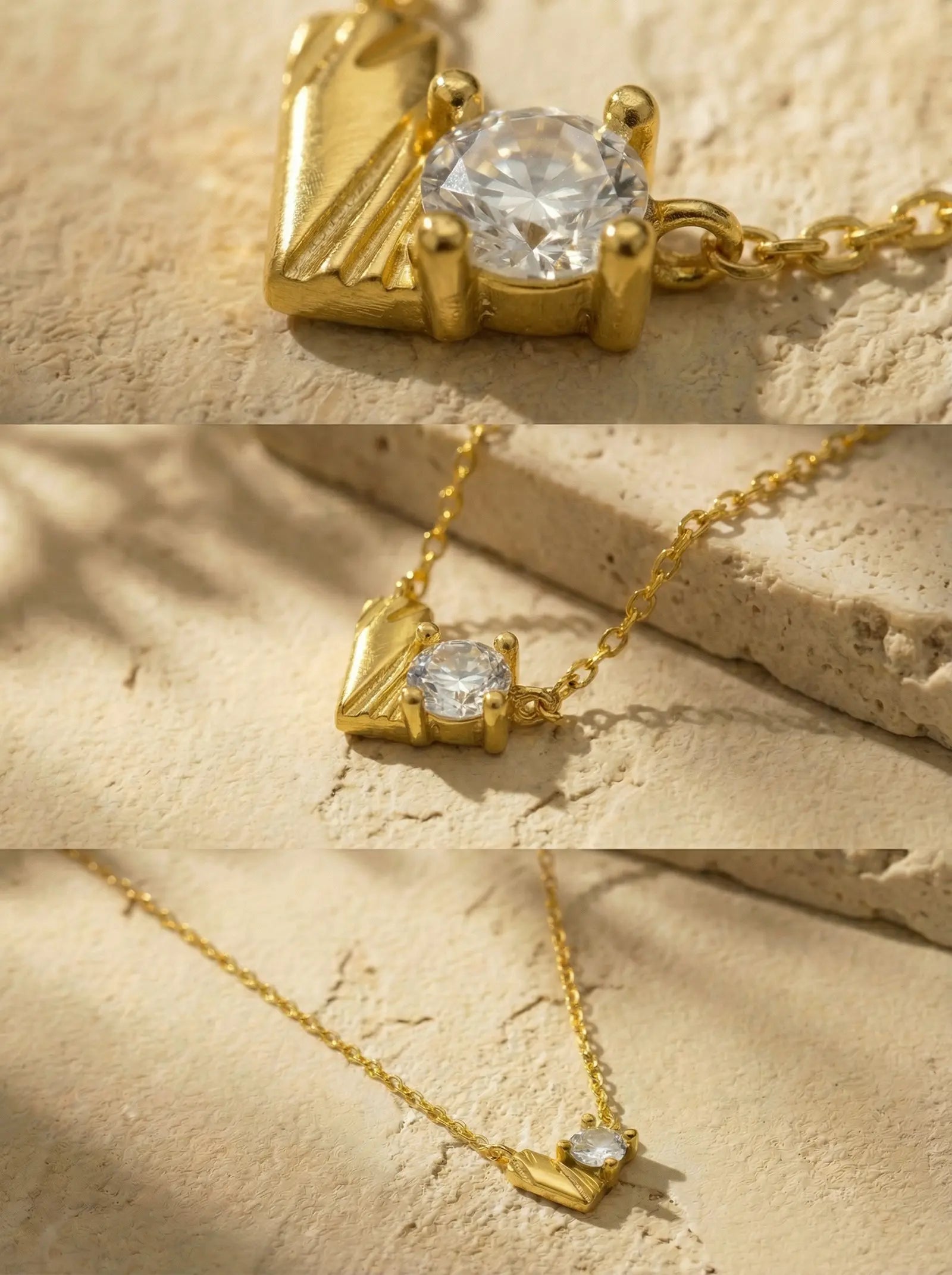 S925 Silver Heart Zircon Necklace