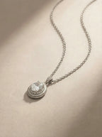 S925 Silver Brushed Pigeon Egg Necklace
