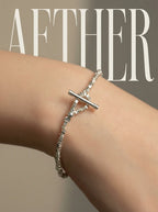 S925 Silver Crushed Nugget OT Bracelet
