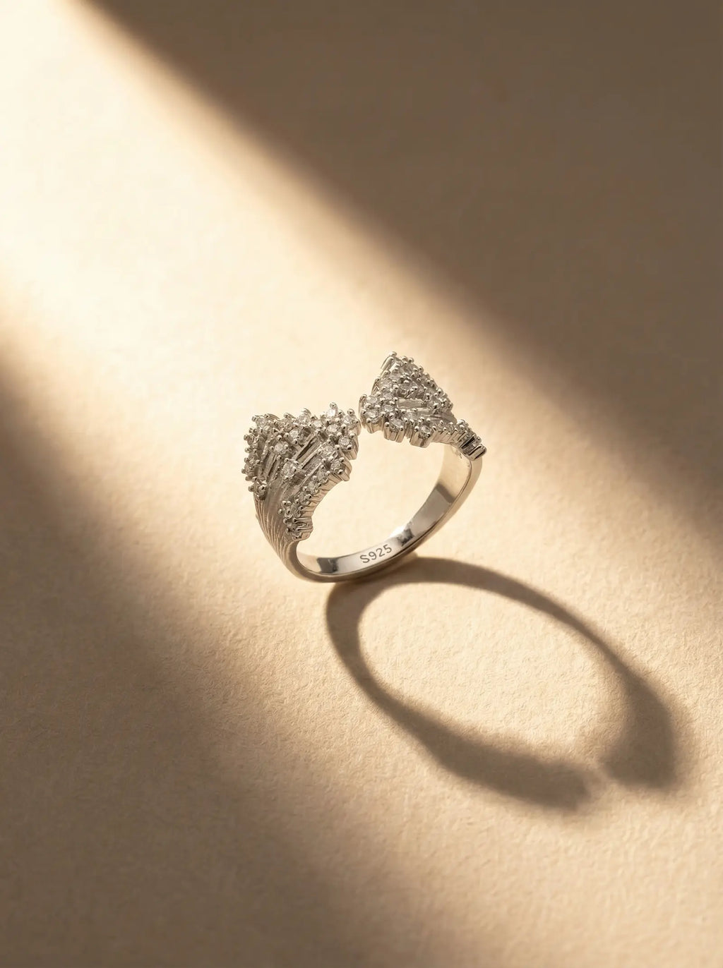 S925 Silver Stardust Textured Ring (Adjustable)