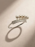 S925 Silver Wheat & Pearl Ring (Adjustable)